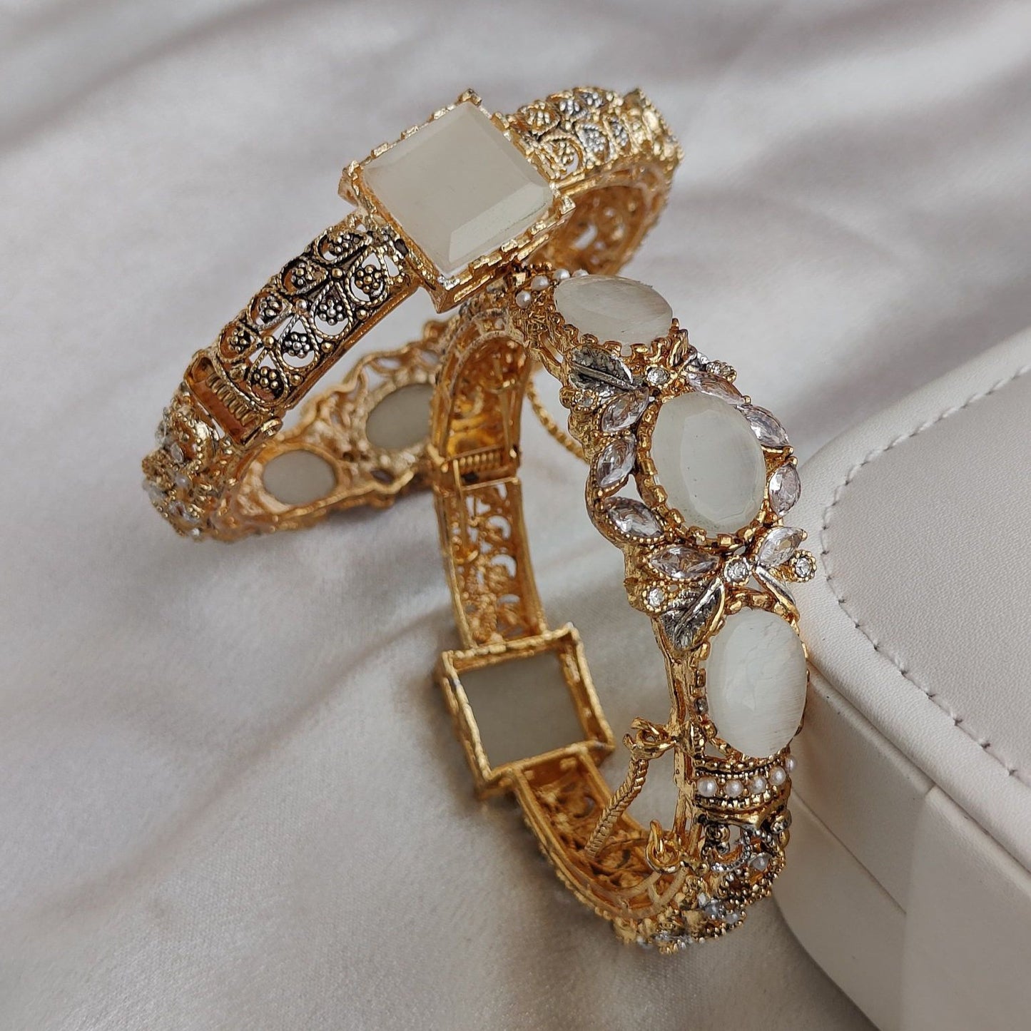 Turkish Gemstone Double Sided Bangles Standard Size 2.6