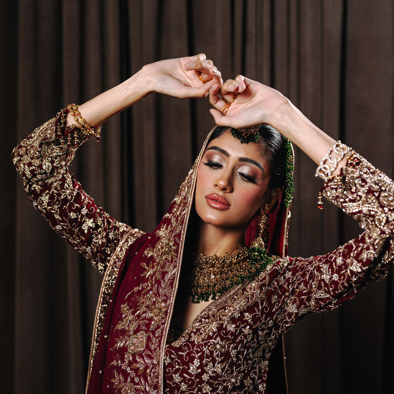 Traditional Bridal Green SET