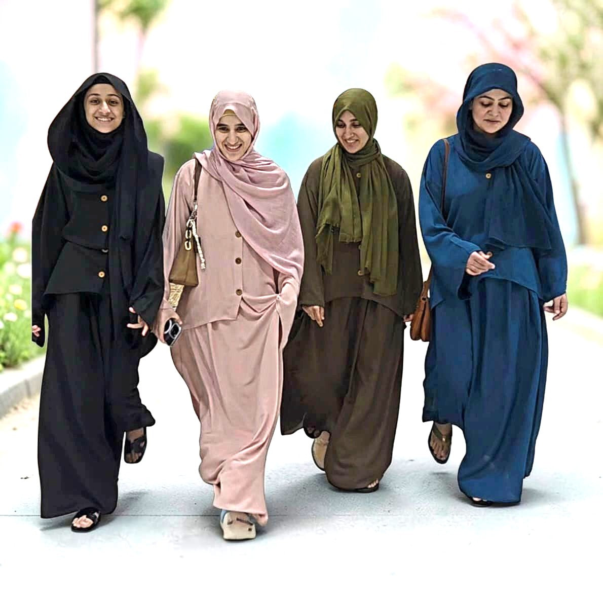 NEW COLLECTION | Co-ord set | 2 - piece | Tea pink, Teal, Black & Olive Green